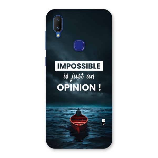 Just An Opinion Back Case for Vivo V11