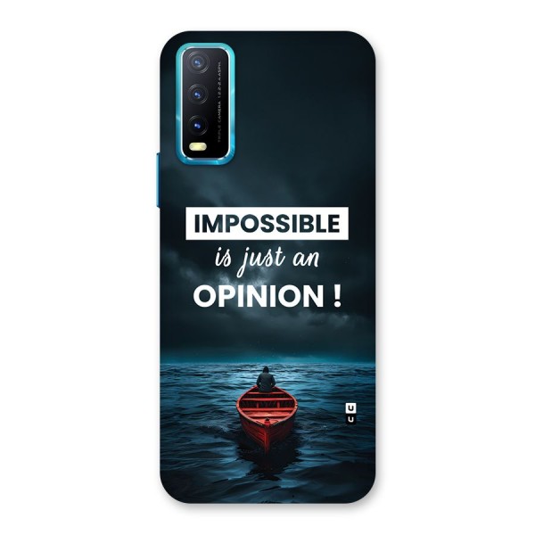 Just An Opinion Back Case for Vivo Y12s