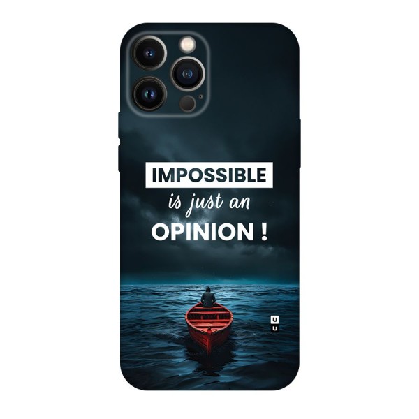 Just An Opinion Back Case for iPhone 13 Pro Max