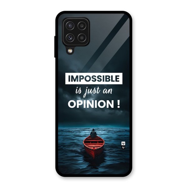 Just An Opinion Glass Back Case for Galaxy A22 4G