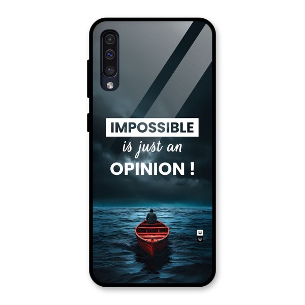 Just An Opinion Glass Back Case for Galaxy A50