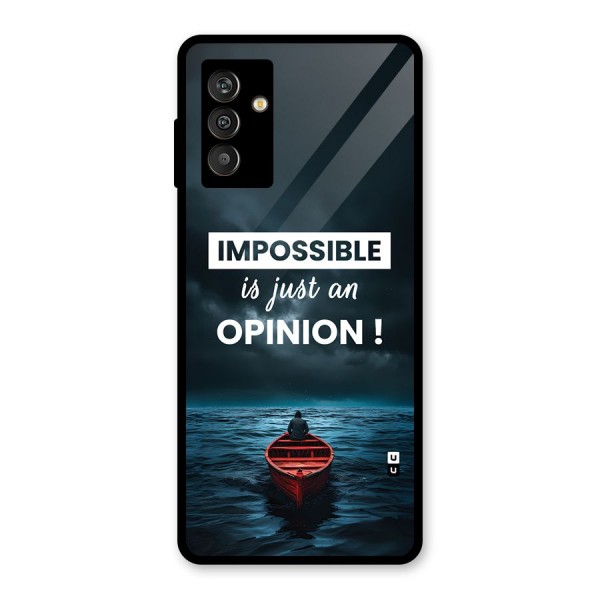 Just An Opinion Glass Back Case for Galaxy M13