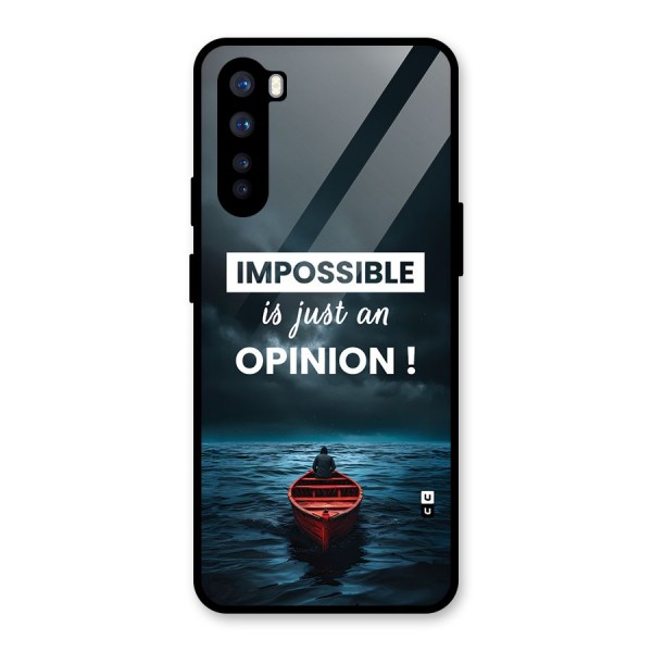 Just An Opinion Glass Back Case for OnePlus Nord