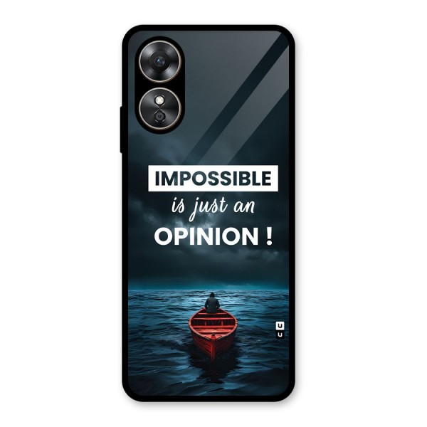 Just An Opinion Glass Back Case for Oppo A17