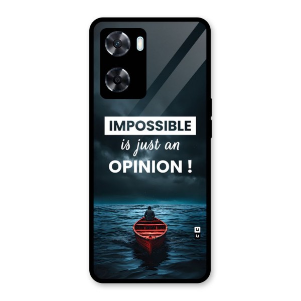 Just An Opinion Glass Back Case for Oppo A77