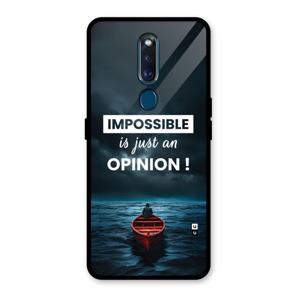 Just An Opinion Glass Back Case for Oppo F11 Pro