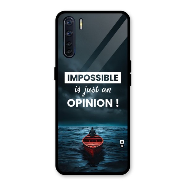 Just An Opinion Glass Back Case for Oppo F15