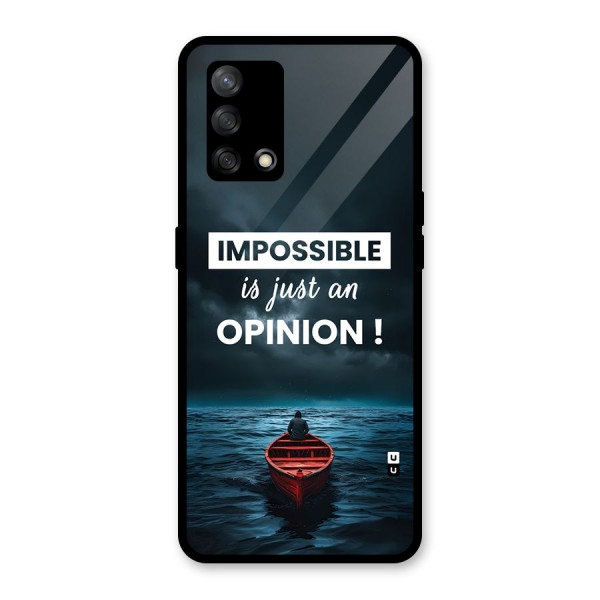 Just An Opinion Glass Back Case for Oppo F19