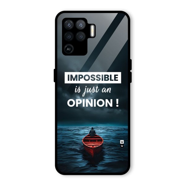 Just An Opinion Glass Back Case for Oppo F19 Pro