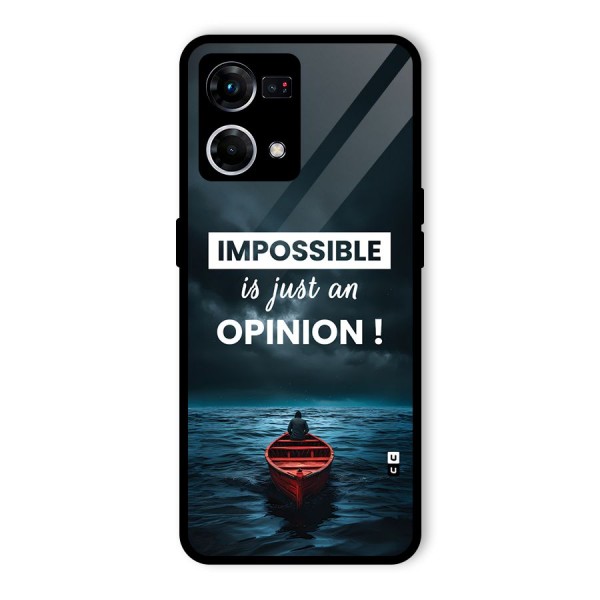 Just An Opinion Glass Back Case for Oppo F21 Pro 4G