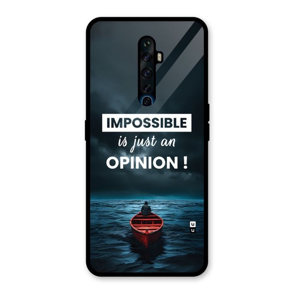 Just An Opinion Glass Back Case for Oppo Reno2 F