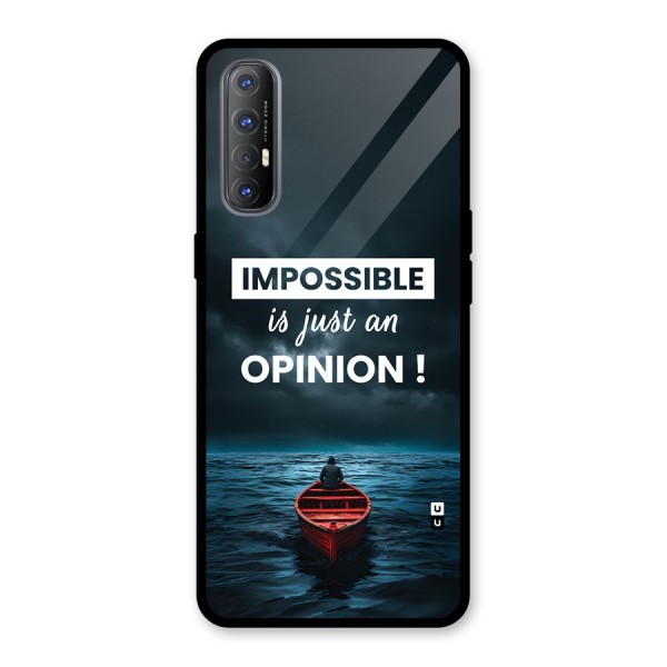 Just An Opinion Glass Back Case for Oppo Reno3 Pro