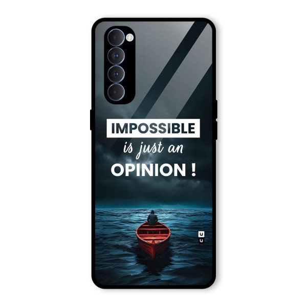 Just An Opinion Glass Back Case for Oppo Reno4 Pro