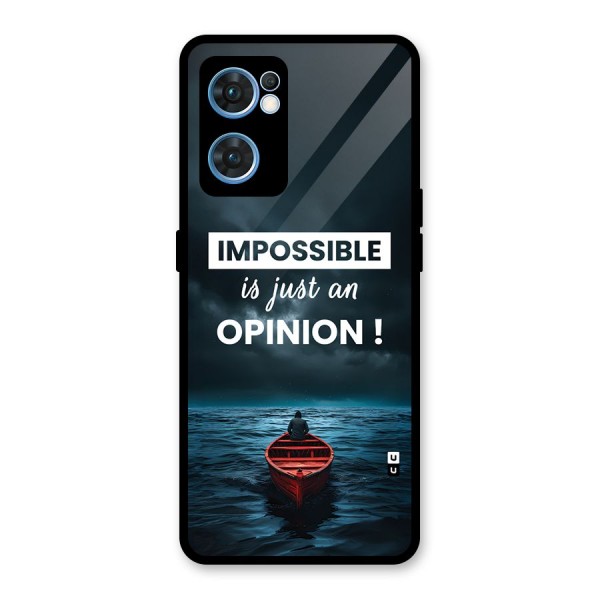 Just An Opinion Glass Back Case for Oppo Reno7 5G