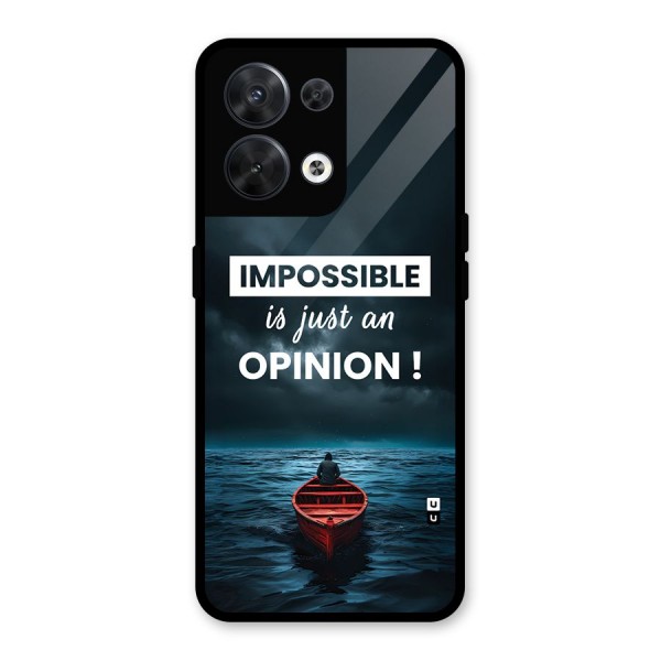 Just An Opinion Glass Back Case for Oppo Reno8 5G