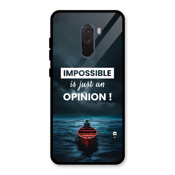 Just An Opinion Glass Back Case for Poco F1