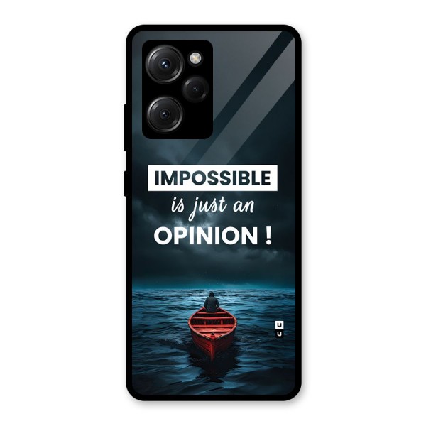 Just An Opinion Glass Back Case for Poco X5 Pro