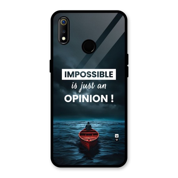 Just An Opinion Glass Back Case for Realme 3