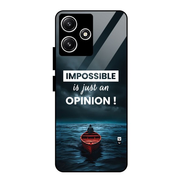 Just An Opinion Glass Back Case for Redmi 12 5G