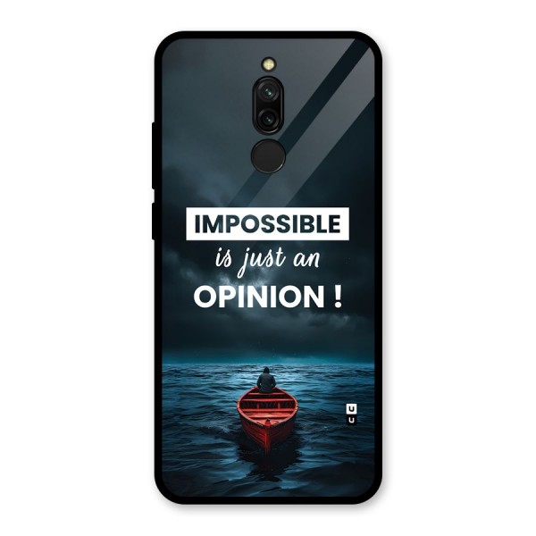 Just An Opinion Glass Back Case for Redmi 8