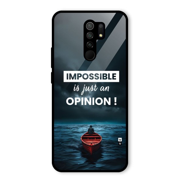 Just An Opinion Glass Back Case for Redmi 9 Prime