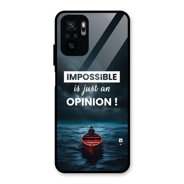 Just An Opinion Glass Back Case for Redmi Note 10