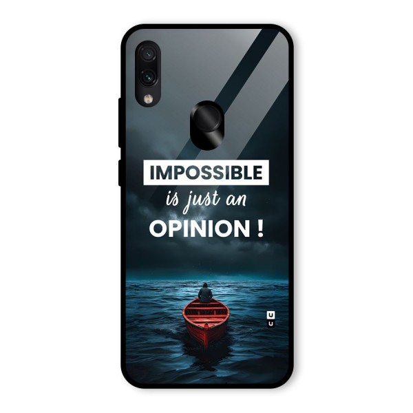 Just An Opinion Glass Back Case for Redmi Note 7