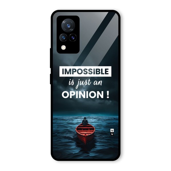 Just An Opinion Glass Back Case for Vivo V21 5G