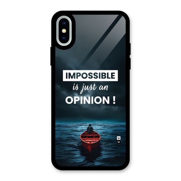 Just An Opinion Glass Back Case for iPhone X