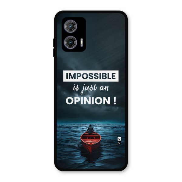 Just An Opinion Metal Back Case for Moto G73