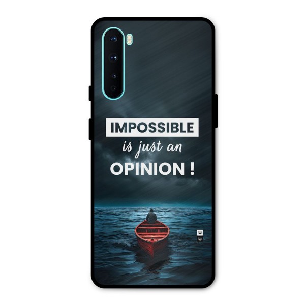 Just An Opinion Metal Back Case for OnePlus Nord