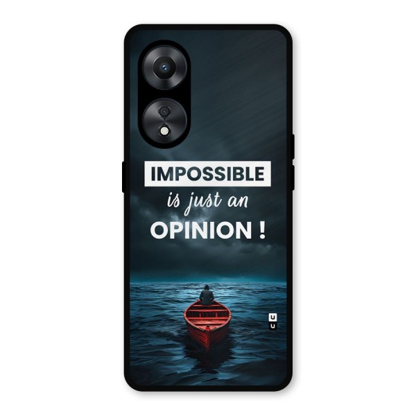 Just An Opinion Metal Back Case for Oppo A78