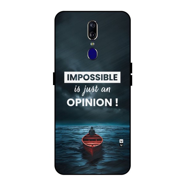 Just An Opinion Metal Back Case for Oppo F11