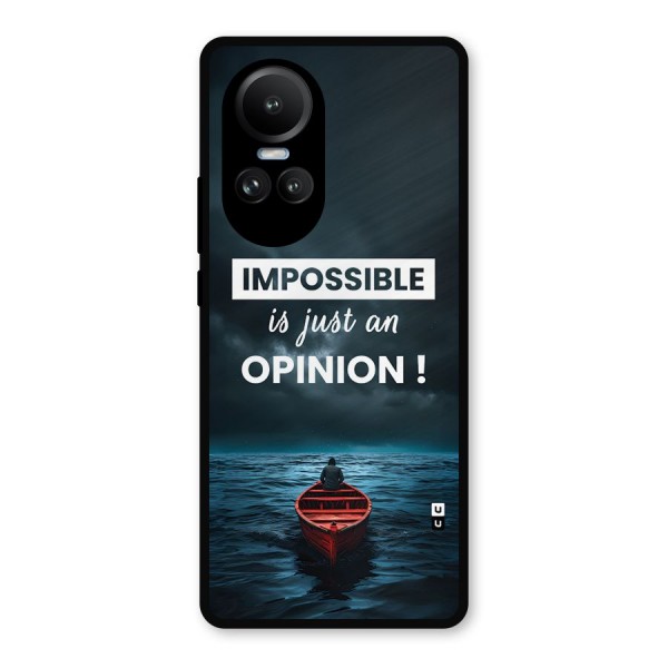 Just An Opinion Metal Back Case for Oppo Reno10 Pro