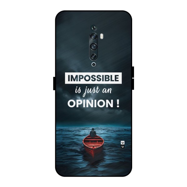 Just An Opinion Metal Back Case for Oppo Reno2 F