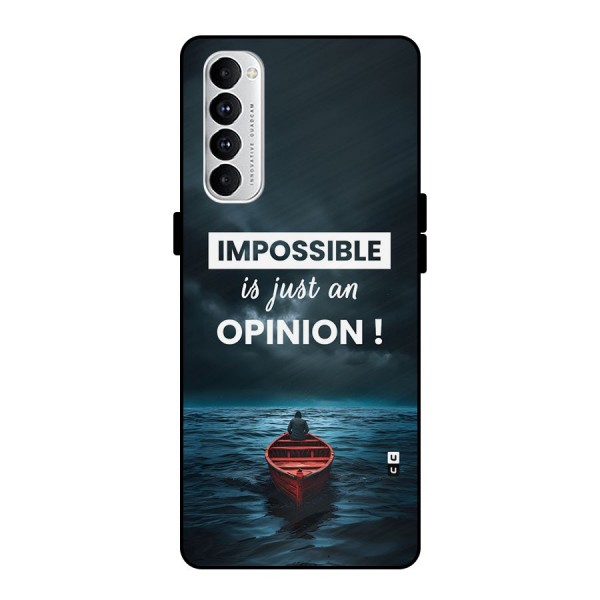 Just An Opinion Metal Back Case for Oppo Reno4 Pro