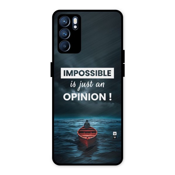 Just An Opinion Metal Back Case for Oppo Reno6 5G