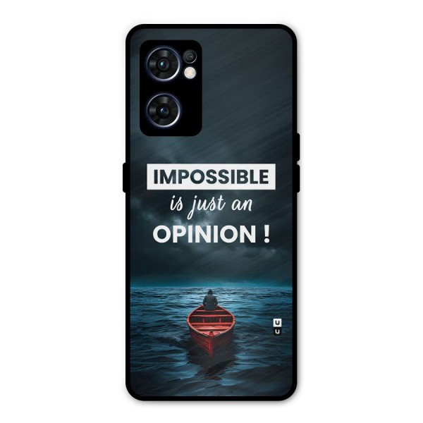 Just An Opinion Metal Back Case for Oppo Reno7 5G