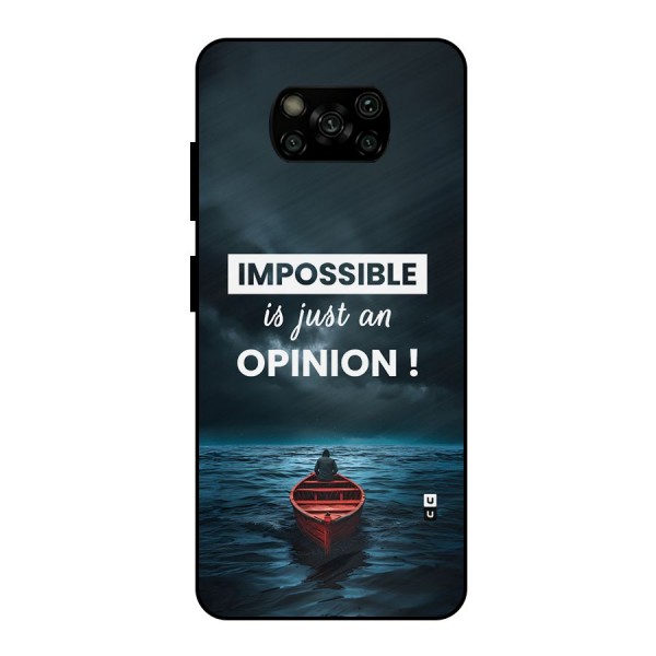 Just An Opinion Metal Back Case for Poco X3