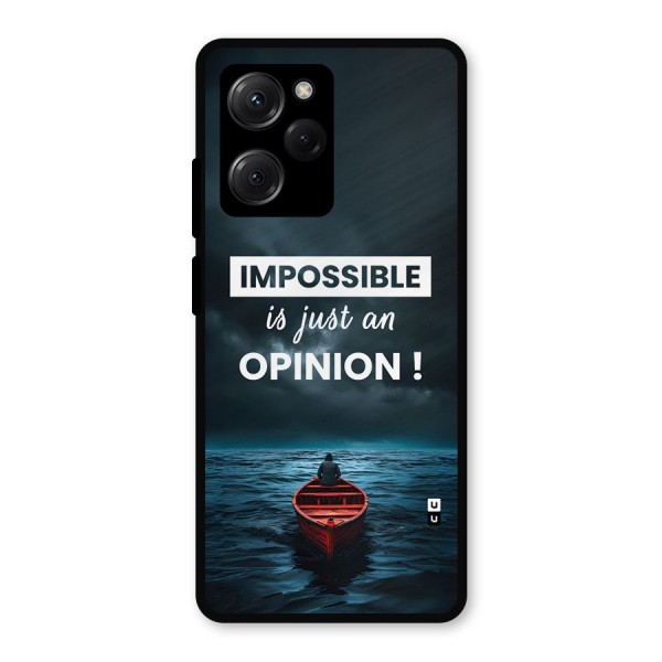 Just An Opinion Metal Back Case for Poco X5 Pro