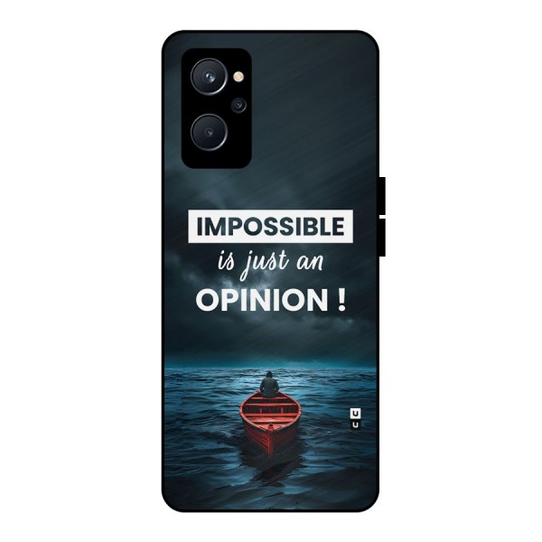 Just An Opinion Metal Back Case for Realme 9i 5G