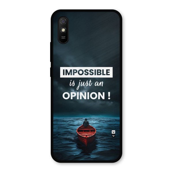 Just An Opinion Metal Back Case for Redmi 9i