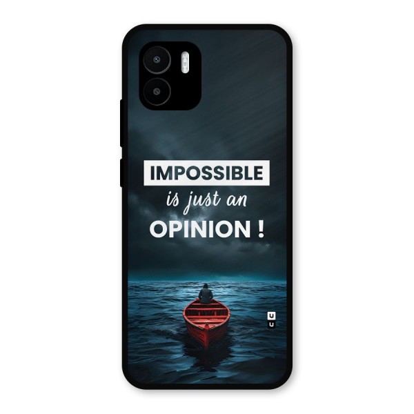 Just An Opinion Metal Back Case for Redmi A2