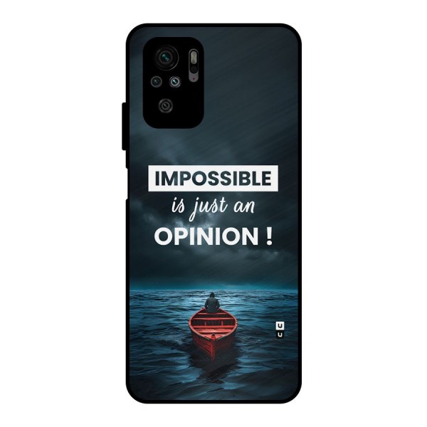 Just An Opinion Metal Back Case for Redmi Note 10S
