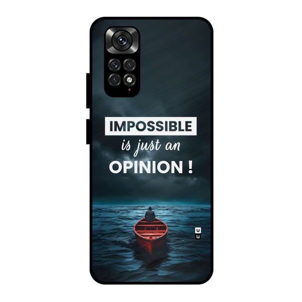 Just An Opinion Metal Back Case for Redmi Note 11 Pro