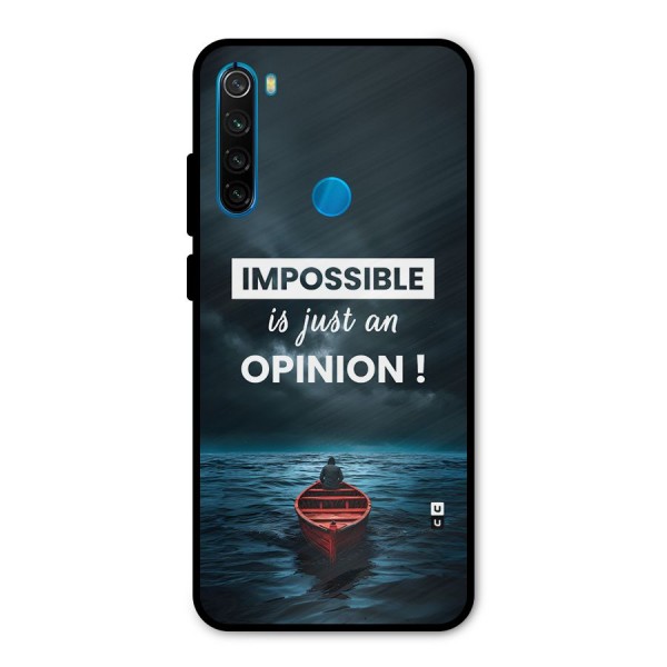 Just An Opinion Metal Back Case for Redmi Note 8