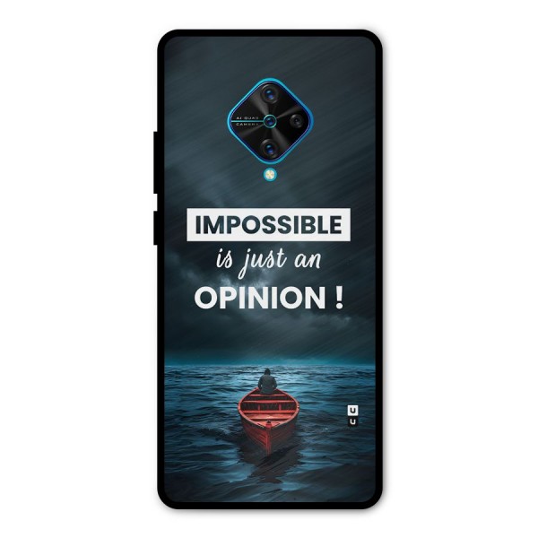 Just An Opinion Metal Back Case for Vivo S1 Pro