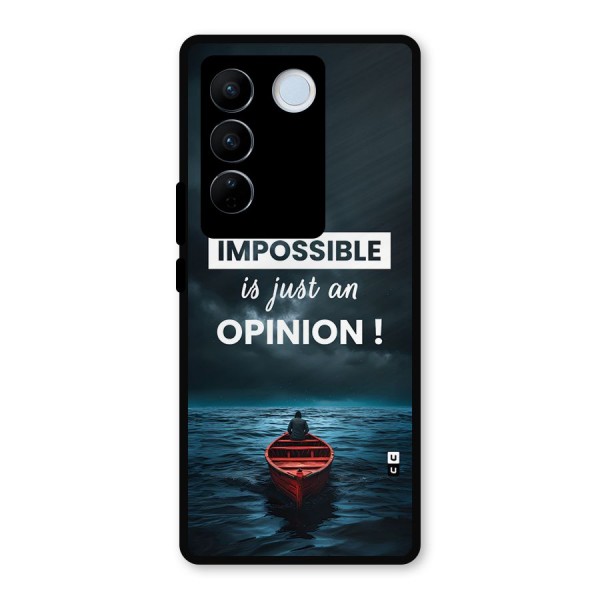 Just An Opinion Metal Back Case for Vivo V27 Pro