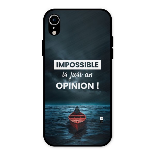 Just An Opinion Metal Back Case for iPhone XR