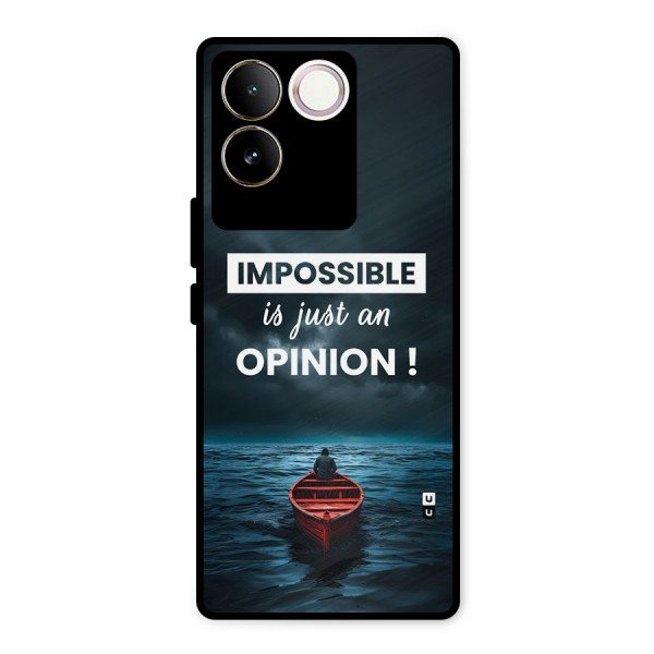 Just An Opinion Metal Back Case for iQOO Z7 Pro